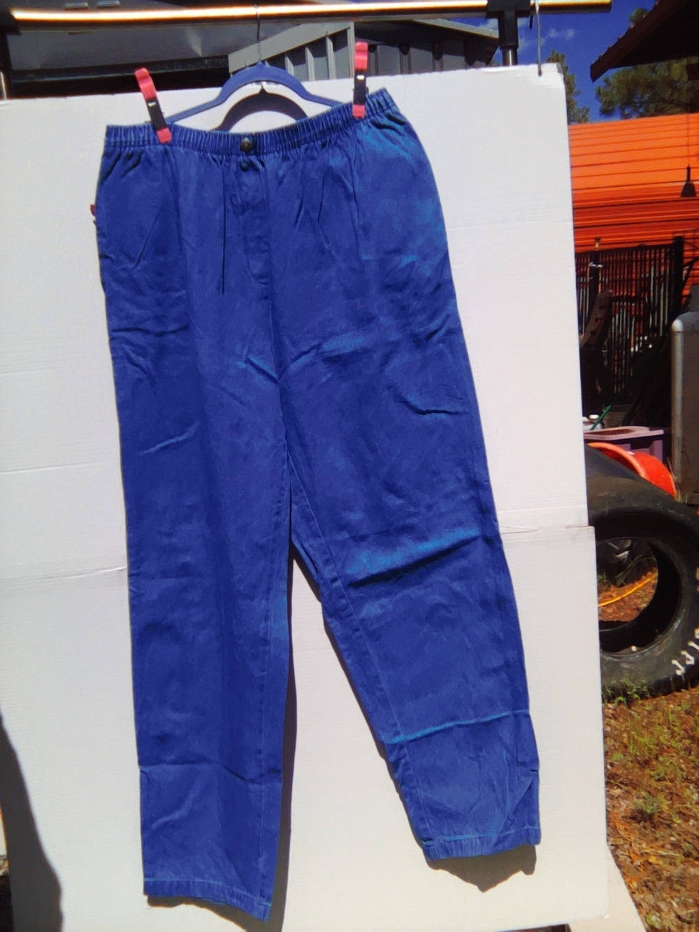 Women's Elastic Waist Casual Jeans - Blue